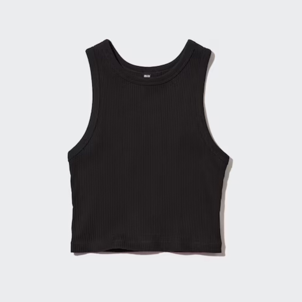 UNIQLO - Ribbed Racer Back Cropped Tank Top